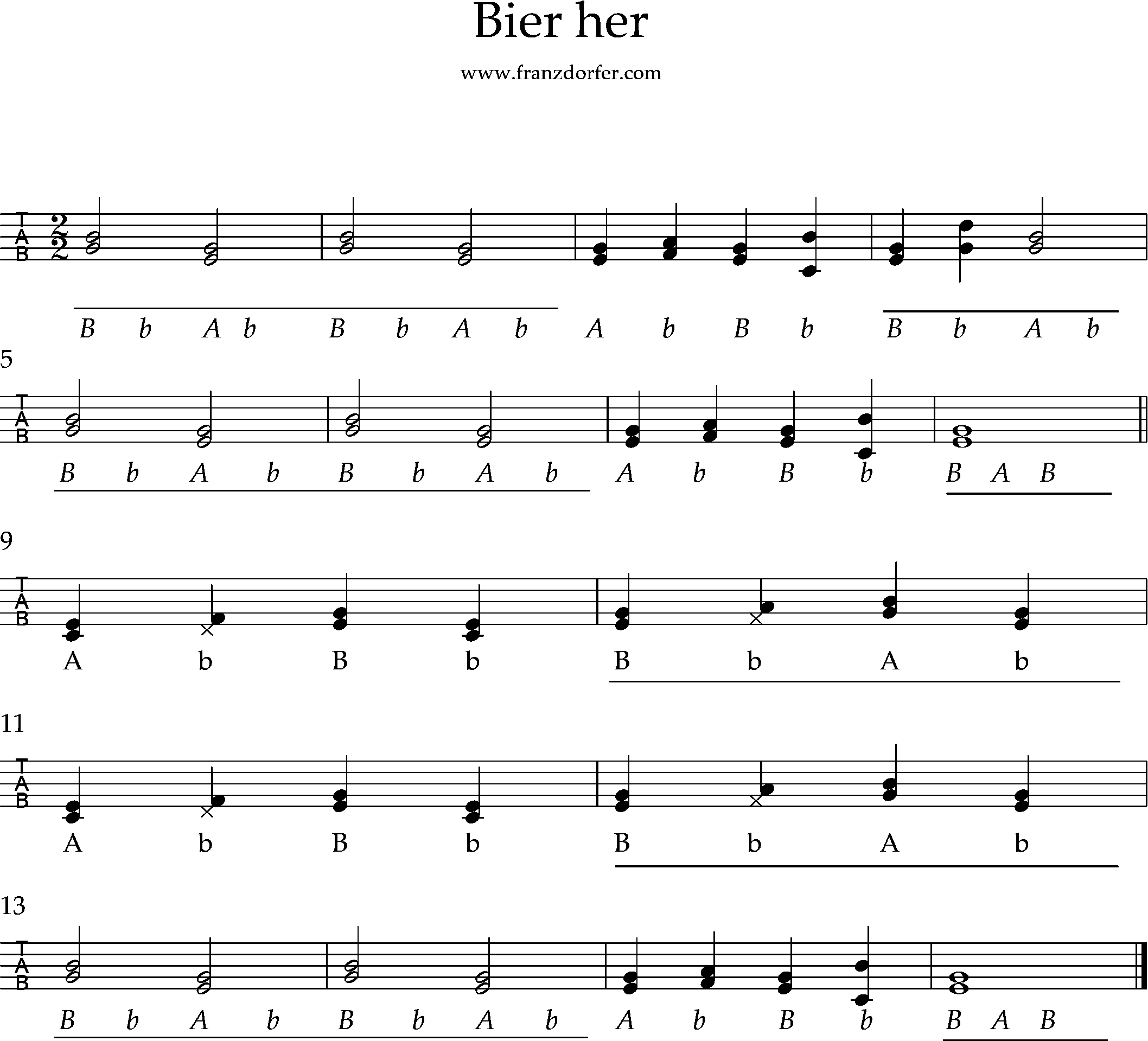 steirische lernen- griffschrift, bier her  leicht